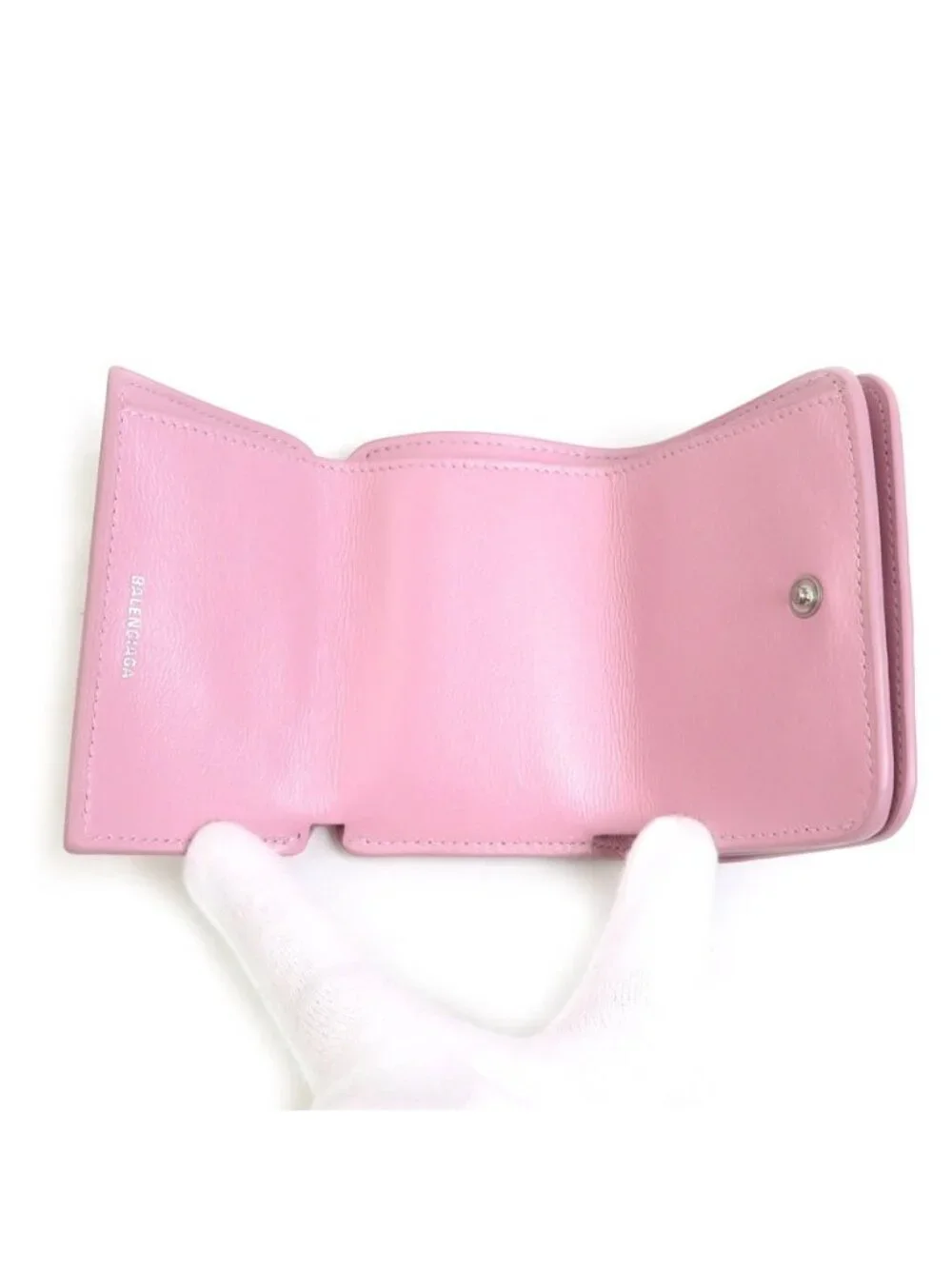 Balenciaga Trifold Wallet Pink